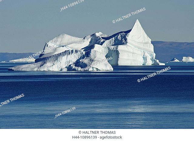 Greenland, Europe, Arctic Ocean, north, Qaanaaq, scenery, sea, icebergs, ice, water
