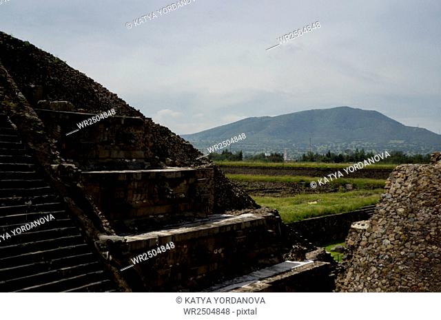 Ruins of a building, Teotihuacan, Mexico City, Mexico