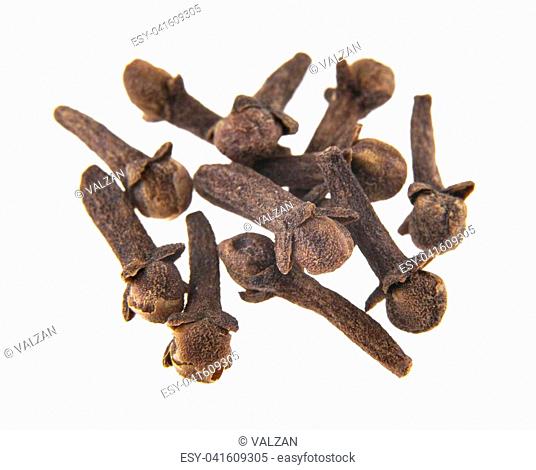 spices cloves isolated on white background