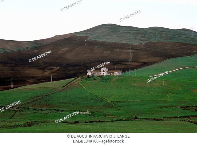A farm in the hills near Piana degli Albanesi, Sicily, Italy