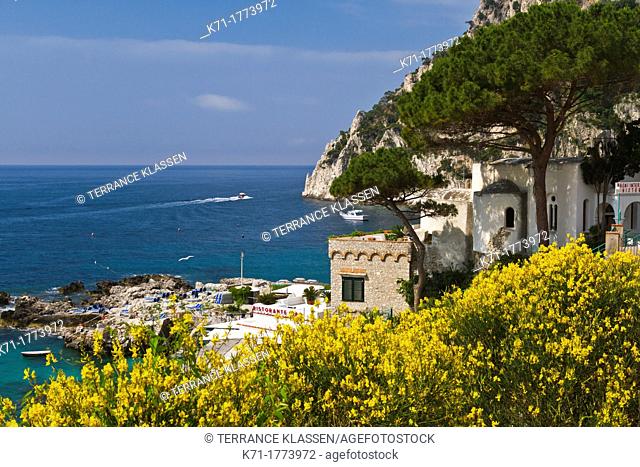 The Marina Piccola on the Island of Capri, Campania, Italy