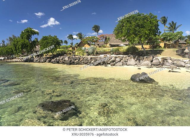 coast at the Oberoi Hotel, Turtle Bay, Mauritius, Africa