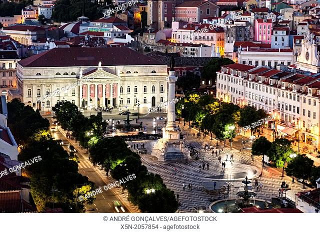 D. Pedro IV Square, Lisbon, Portugal, Europe