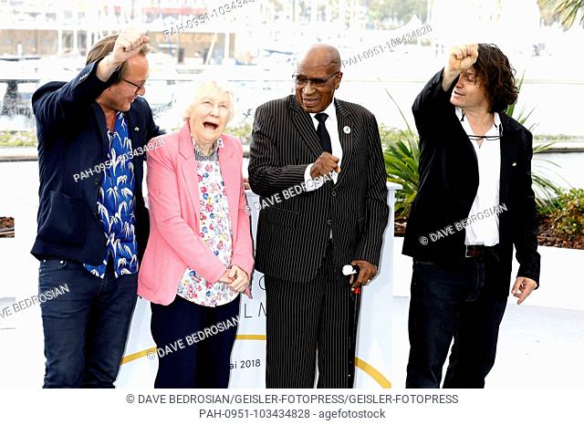 Director Nicolas Champeaux, Sylvia Neame, Andrew Mlangeni and producer William Jehannin at the 'The State Against Mandela' photocall during the 71st Cannes Film...