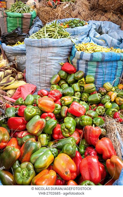 Vegetables in bolivian market. La Paz. Bolivia. South America