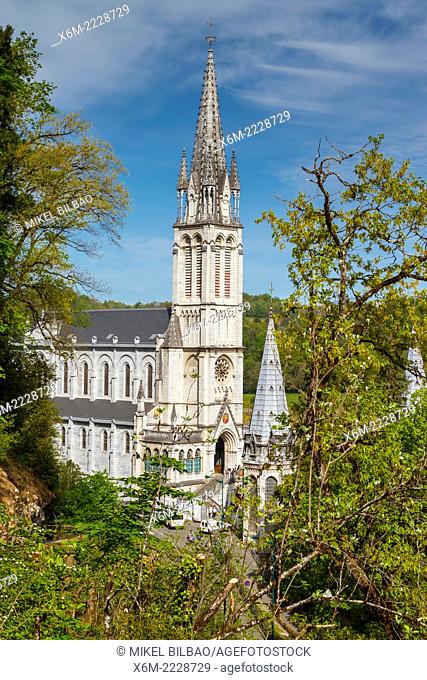 Rosary Basilica. Lourdes city