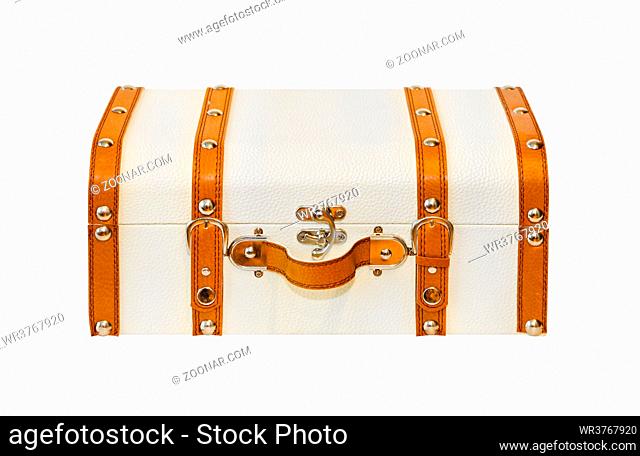 Vintage style suitcase isolated included clipping path
