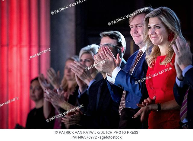 King Willem-Alexander, Queen Maxima, Princess Beatrix, Princess Mabel, Prince Constantijn and Princess Laurentien of The Netherlands attend the award ceremony...