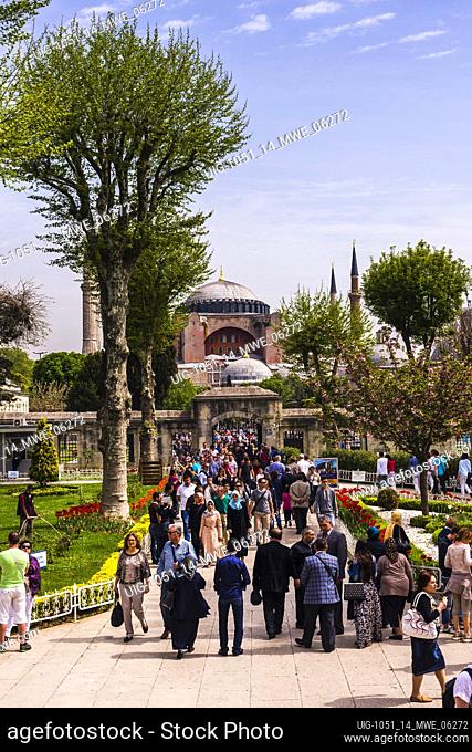 Hagia Sophia (Aya Sofya) seen from Blue Mosque, Istanbul, Turkey