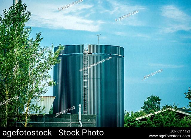 Big silo in nature inviroment