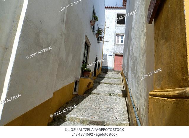 Street of Obidos, estremadura, portugal