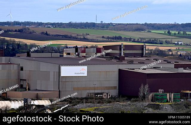 Illustration picture shows the industrial site of ArcelorMittal during a press visit to demolition works on the disused industrial site of ArcelorMittal in...