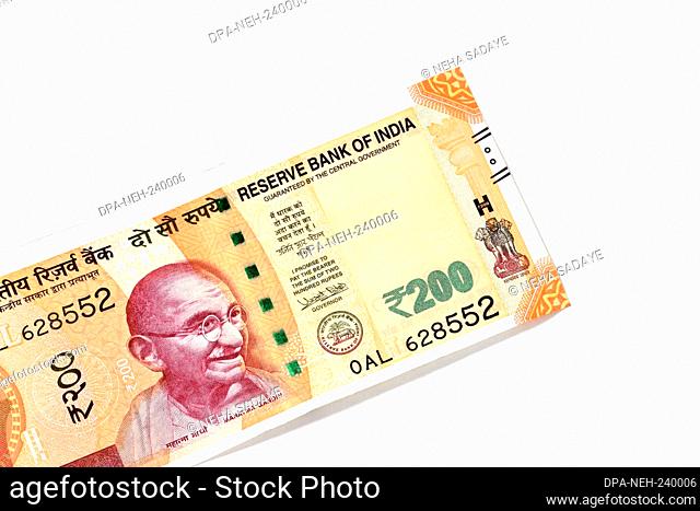 New Indian currency of 200 rupee note