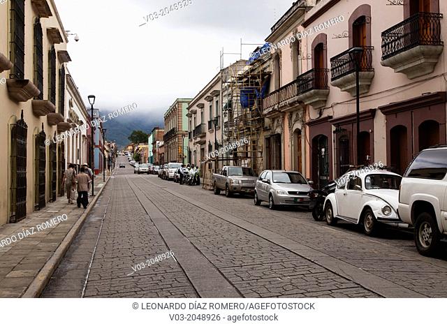 A street, downtown Oaxaca City, Oaxaca, Mexico