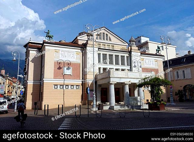 listed municipal theatre in art nouveau style, Merano, South Tyrol, Italy