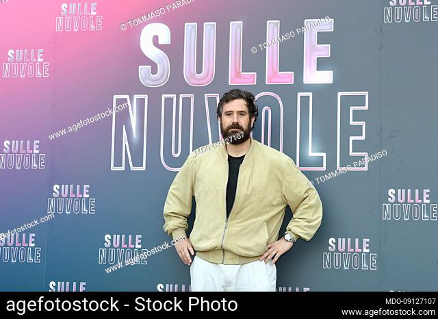 Italian director and songwriter Tommaso Paradiso during the photocall for the presentation of the film Sulle Nuvole. Rome (Italy), April 20th, 2022