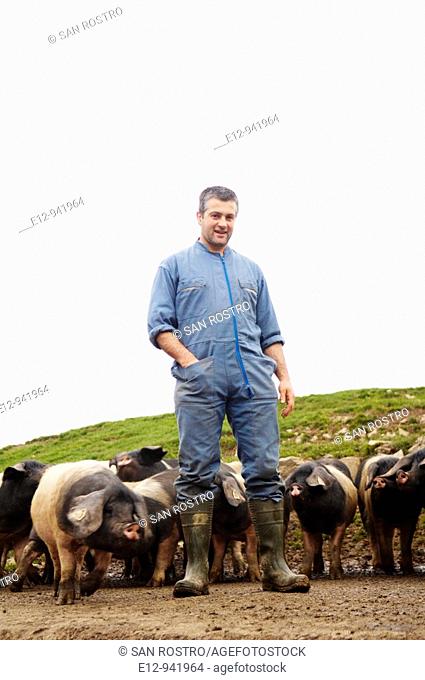 Michel Oçafrain stockbreeder, French Basque Country, Pyrenees-Atlantiques, Aquitaine, France