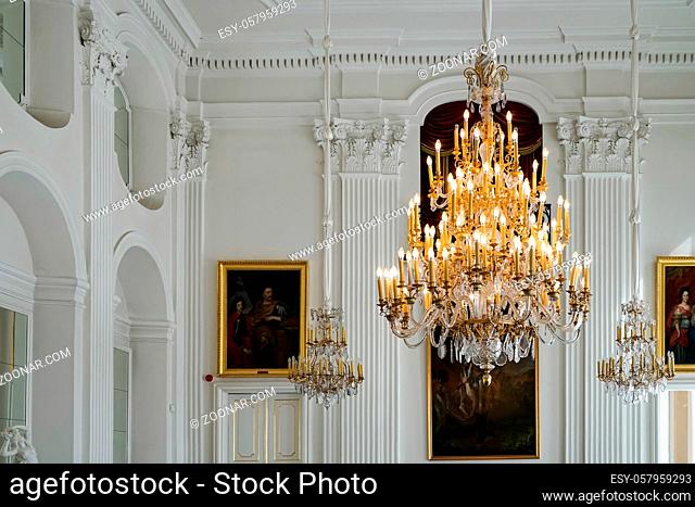 Chandelier at the Wilanow Palace in Warsaw