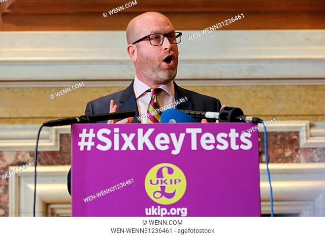 UKIP leader Paul Nuttall sets out in his keynote speech at the Marriott County Hall hotel in Westminster, London, the six key tests by which the country can...