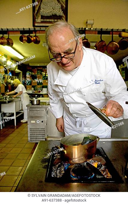 Trout Giono style. Hostellerie de la Fuste (4stars)  Daniel Jourdan owner and chef. Valensole village and plateau. Provence. France