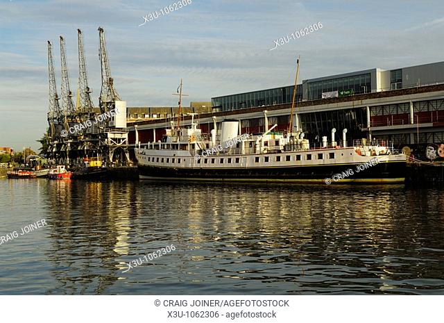 The cruise ship Balmoral at her berth at Princes Wharf in Bristol Floating Harbour, Bristol, England, United Kingdom