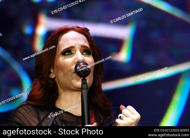 December 02, 2022, Toluca, Mexico: Simone Simons vocalist of Epica Dutch band , performs on the Hell stage during the Hell and Heaven Metal Fest at  Pegasus...