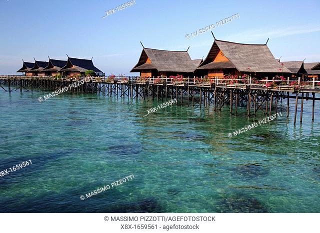 Kapalai resort at Kapalai Island, Borneo, Malaysia