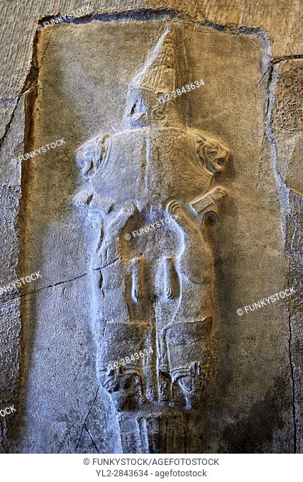 The sword of God from the Sancutary of Yazilikaza, Hattusha, Turkey. Probably the weirdest representation of the rock sanctuary Yazilikaza, shows a sword God