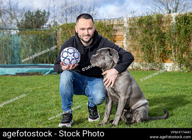 Former Lierse player Alexander Maes poses for the photographer at his home in Westerlo, for a talk on his career, Monday 14 February 2022