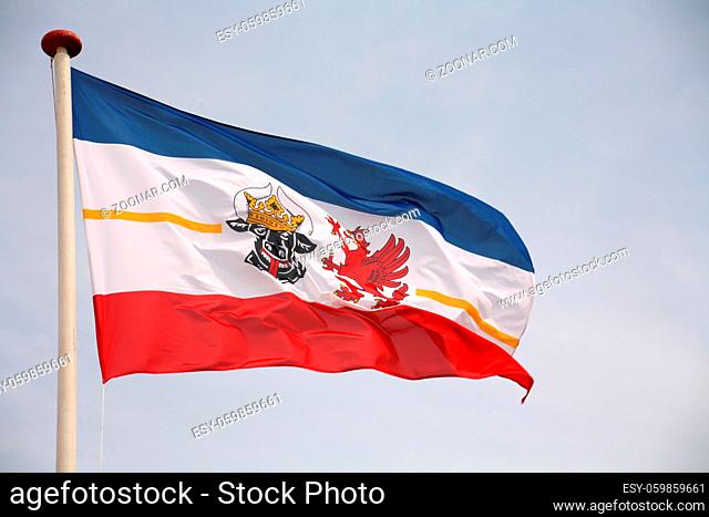 Fahne des deutschen Bundeslandes Mecklenburg-Vorpommern