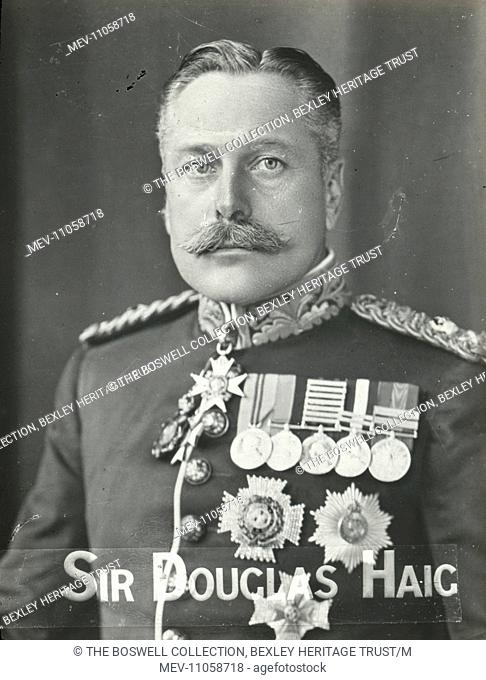 Sir Douglas Haig. Part of Box 104 Boswell collection .Field Marshal Douglas Haig, 1st Earl Haig, KT, GCB, OM, GCVO, KCIE
