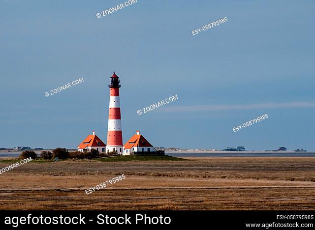 Lighthouse of Westerhever in Germany