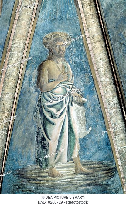 St John the Baptist, fresco by Andrea del Castagno (1421-1457), Church of San Zaccaria, Venice. Italy, 15th century