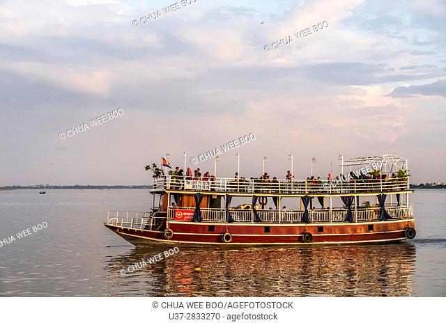 Ferry on the Mekong River at Phnom Penh