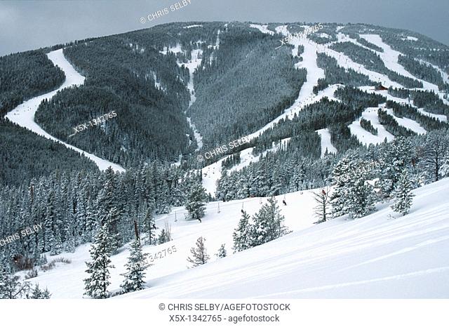 Red Lodge mountain resort ski area in Montana, USA