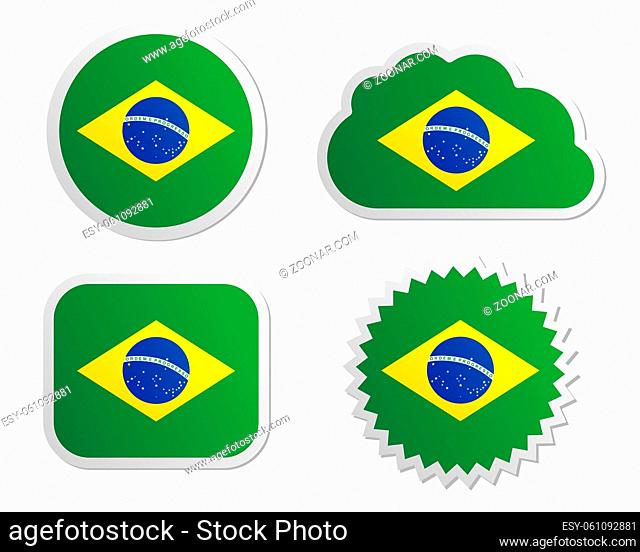 Fahne Brasilien Sticker