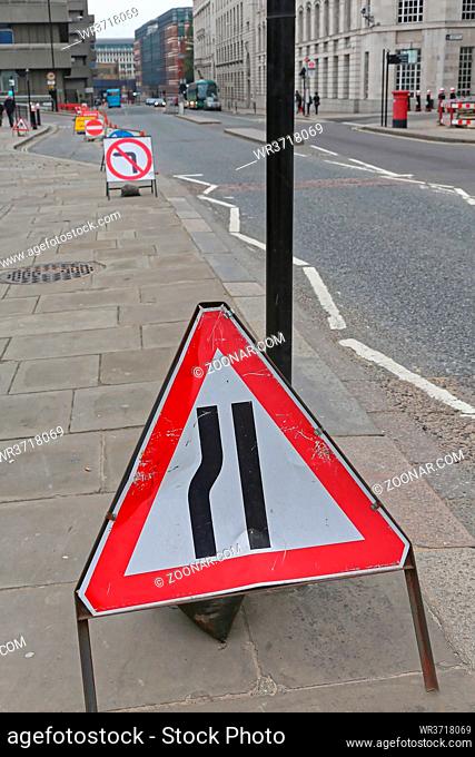 Diversion at Street Construction Works in London