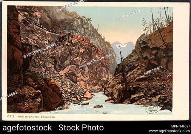 Animas Canyon, Colorado. Artist: William Henry Jackson (American, 1843-1942); Publisher: Detroit Publishing Company (American); Date: 1906; Medium:...