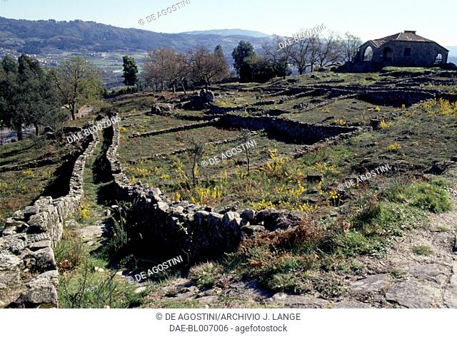 Ruins of houses in Citania de Briteiros, Minho, Portugal, Iron Age
