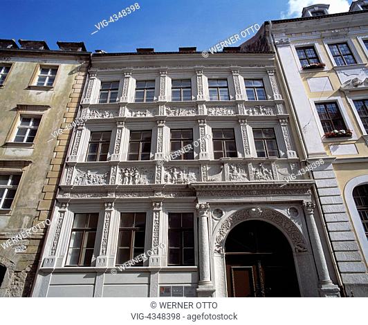 D-Goerlitz, Lausitzer Neisse, Oberlausitz, Niederschlesien, Sachsen, Das Renaissancegebaeude in der Neissstrasse 29 wurde 1570 erbaut und wird wegen der auf der...