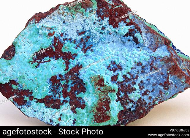 Chrysocolla is a copper silicate mineral. Sample