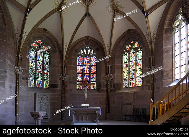 Baden Würtemberg, North, Black Forest, Hirsau Monastery, Lady Chapel inside, Kloser St. Peter and Paul, round arch