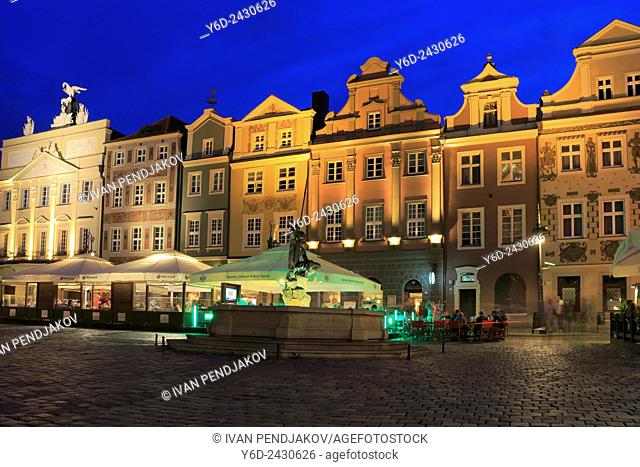 The Old Town at Night, Poznan, Poland