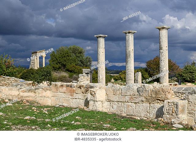 Columns of the Apollo Temple, excavation site, Kourion, Cyprus, Europe