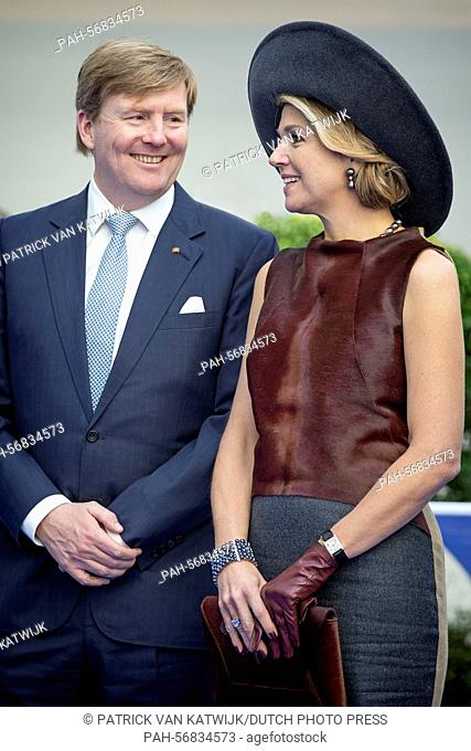 King Willem-Alexander and Queen Maxima of The Netherlands visit Dra-ger Medical technology in Lubeck, Germany, 19 March 2015