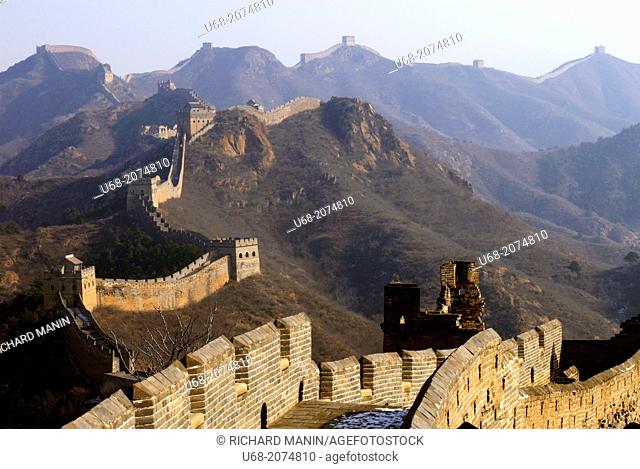 China, Hebei, China Great Wall from Jinshanling, built in 1570 in the Ming Dynasty, listed as World Heritage by UNESCO