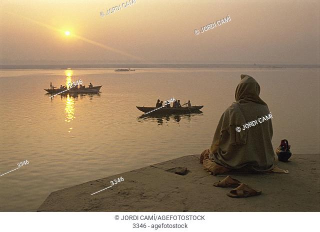 Ganges River. Varanasi (Banaras), Uttar Pradesh. India