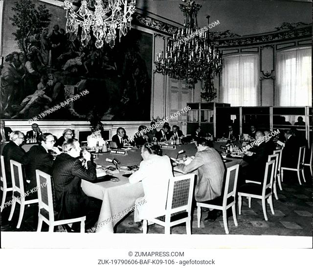 Jun. 06, 1979 - Meeting Of EEC Leaders In Strasbourg. Photo Shows: A general view during the meeting of EEC Leaders in Strasbourg