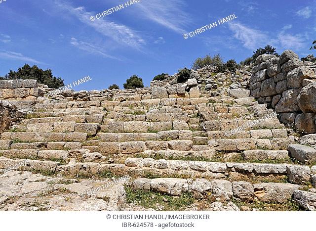 Ruins dating to the fifth century BC (Doric period), Lato, Crete, Greece, Europe