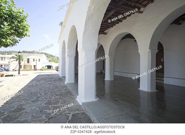 Ibiza Balearic islands Spain on June 19, 2019 San Carlos village with the church